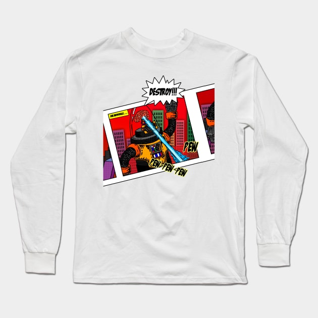 PEW PEW PEW Long Sleeve T-Shirt by SquareDog